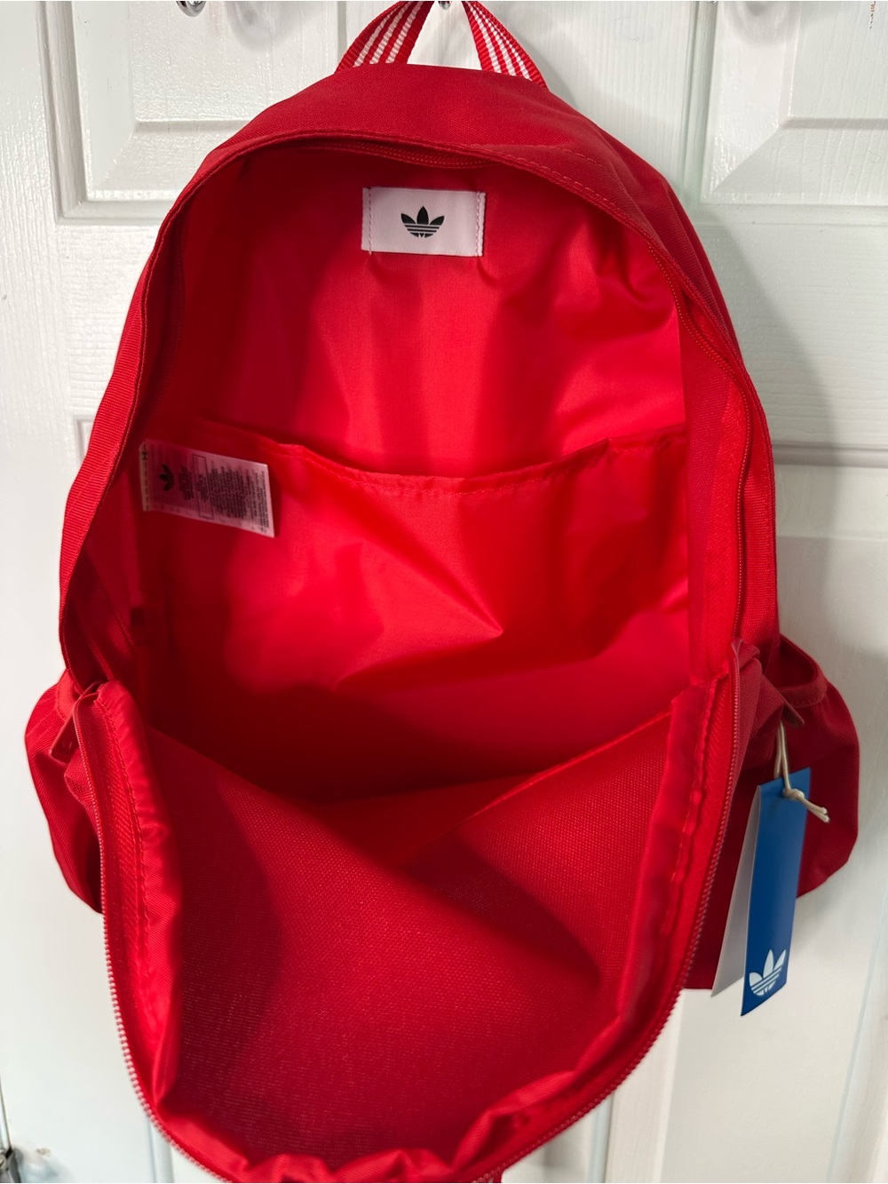 adidas Red Backpack with White Trefoil Logo - Picture 5 of 7